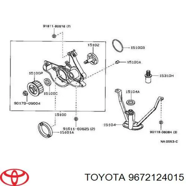 Vedante de adaptador do filtro de óleo Toyota 9672124015 preço, a partir de 3,35 USD