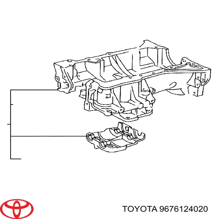 9676124020 Toyota Vedante de panela de cárter do motor