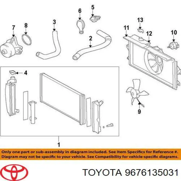 Vedante anular do sistema de esfriamento Toyota 9671135031 preço, a partir de 5,04 USD