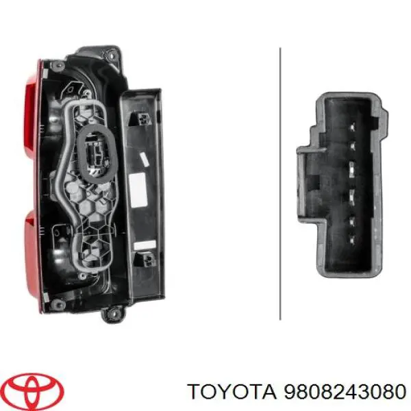 9808243080 Toyota Lanterna traseira direita