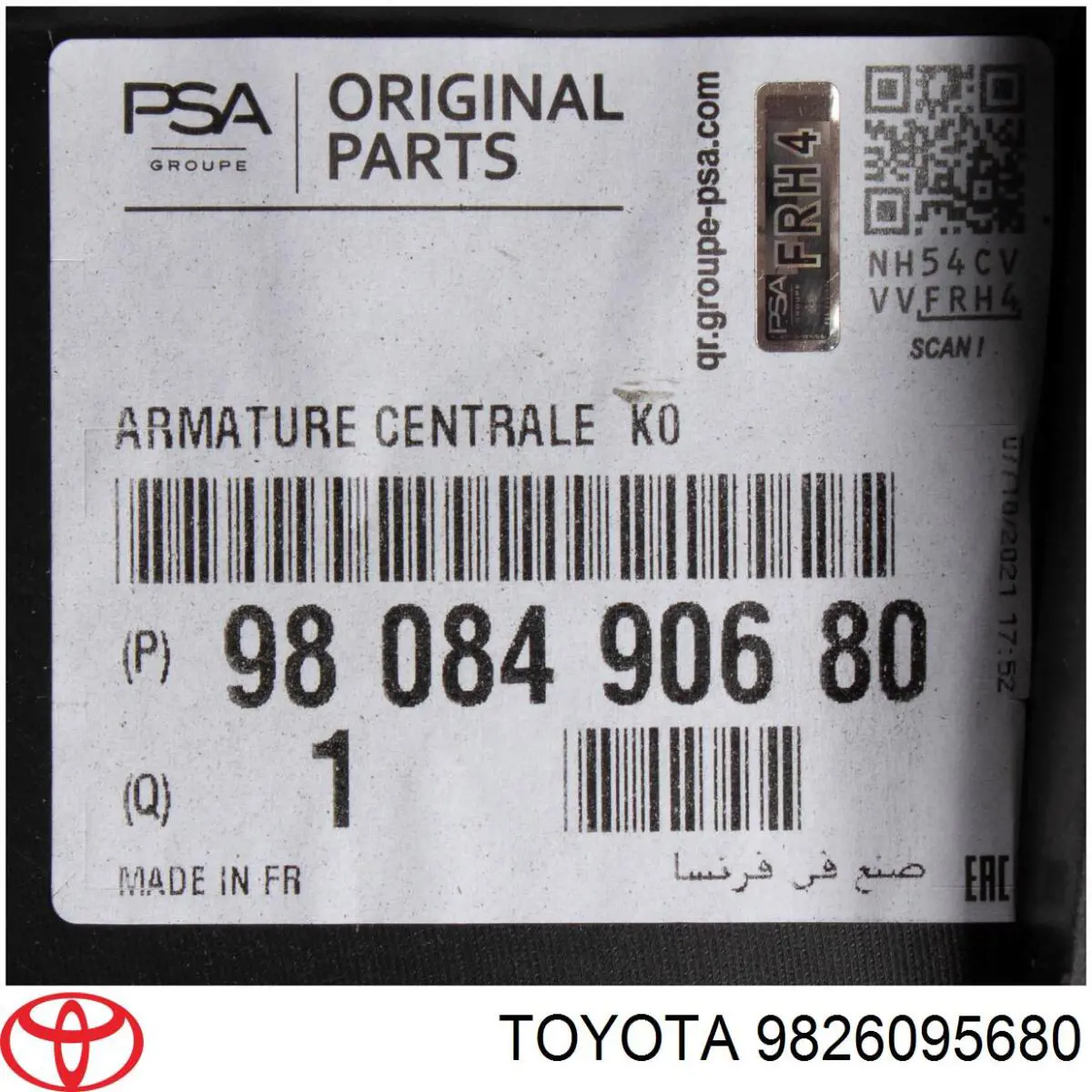 Compre 9826095680 Peugeot/Citroen Consola de suporte do radiador superior