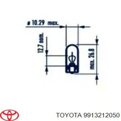 9913212050 Toyota Lâmpada de quebra-luz de iluminação de salão/de cabina