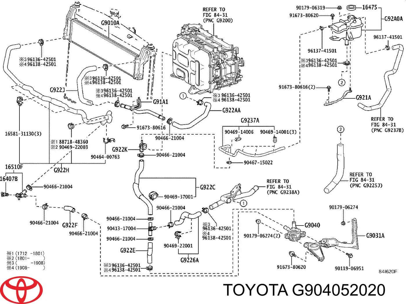 Bomba de água (bomba) de esfriamento, adicional elétrica Toyota G904052020 preço, a partir de 112,37 USD