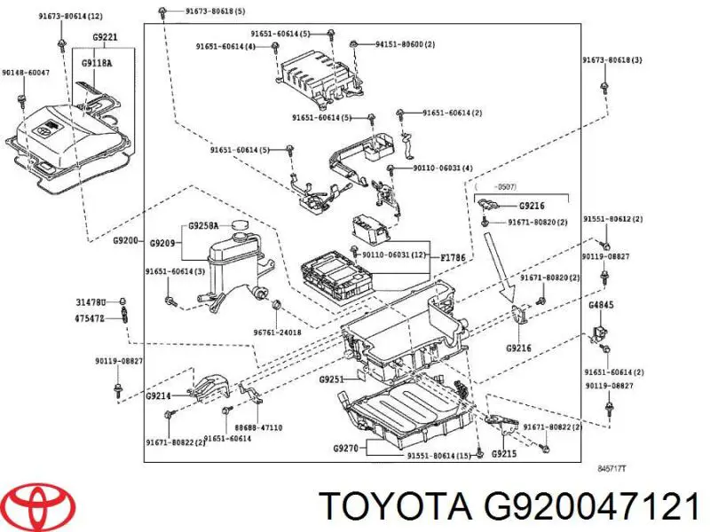 G920047121 Toyota Inversor de corrente