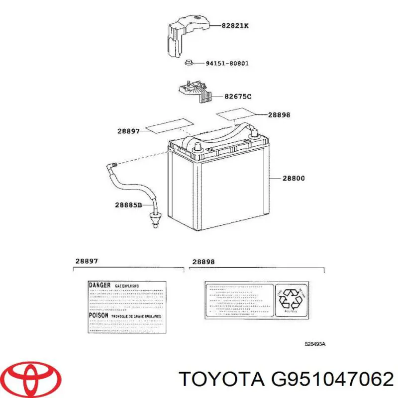 G951076012 Toyota Módulo de bateria recarregável de carro elétrico