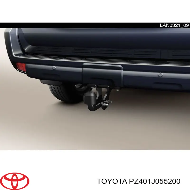 PZ401J055200 Toyota Gancho de reboque (esfera) de dispositivo de reboque