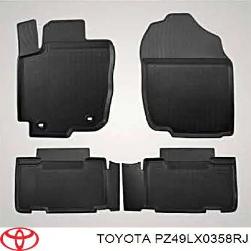 Tapetes dianteiros + traseiros, kit para Toyota RAV4 IV A4