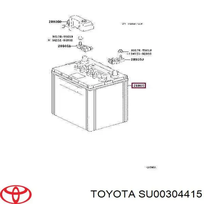 SU00304415 Toyota Bateria recarregável (PILHA)
