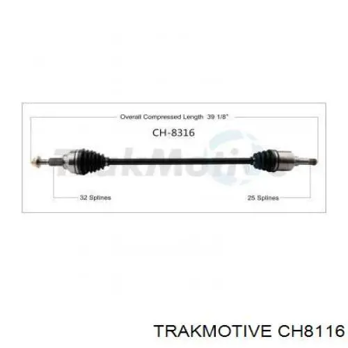 K68066180AA Fiat/Alfa/Lancia Semieixo (acionador) dianteiro direito