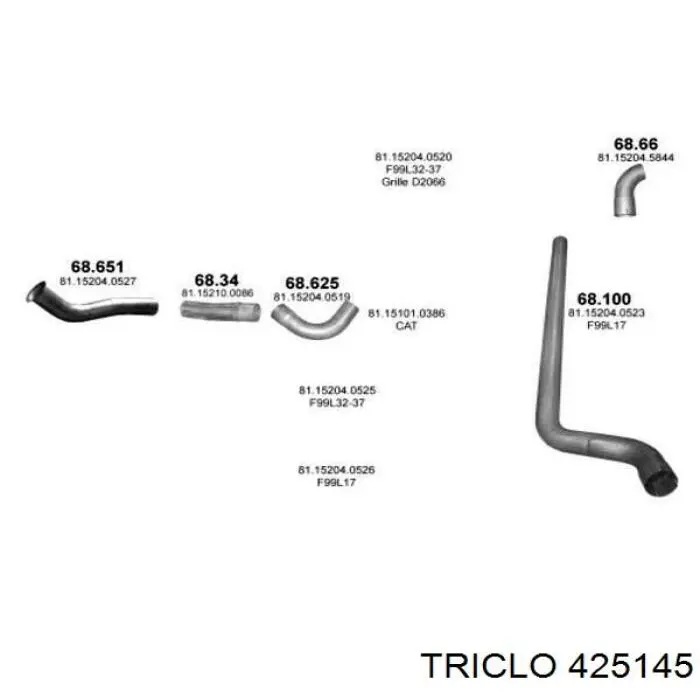Polia de cambota Triclo 425145 preço, a partir de 67,95 USD