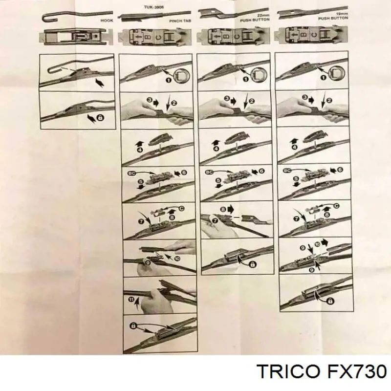 Limpa-pára-brisas do pára-brisas de condutor Trico FX730 preço, a partir de 21,85 USD