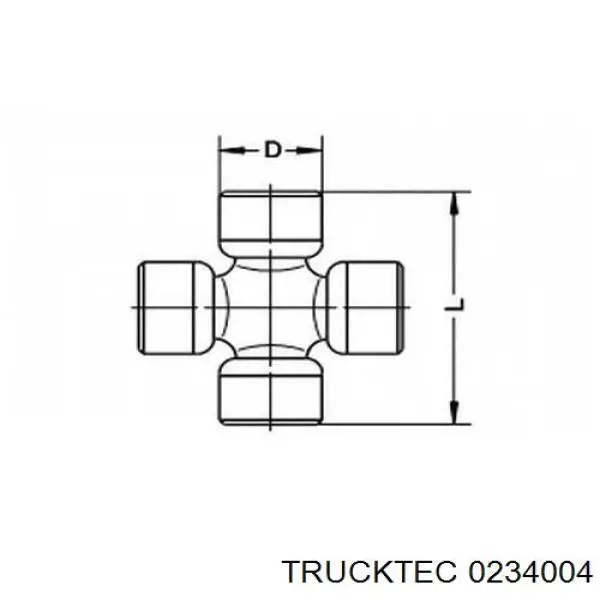 Cruzeta da junta universal traseira Trucktec 0234004 preço, a partir de 16,39 USD