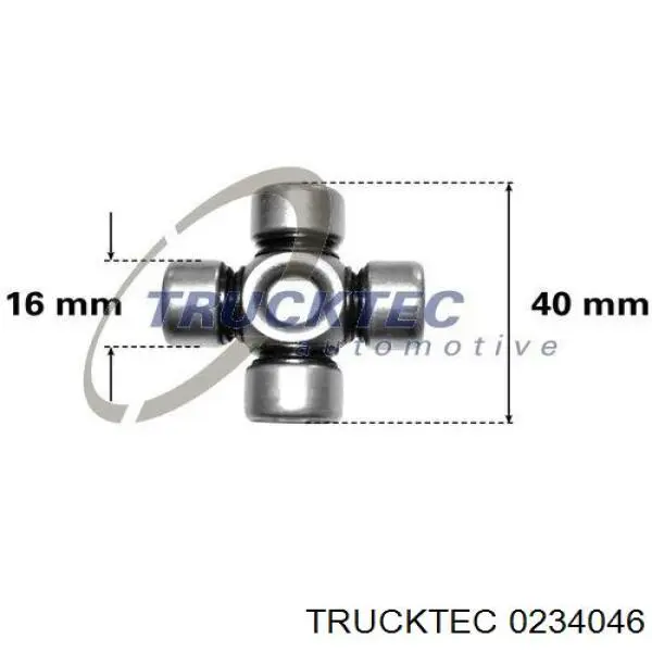 0234046 Trucktec Cruzeta do mecanismo de direção