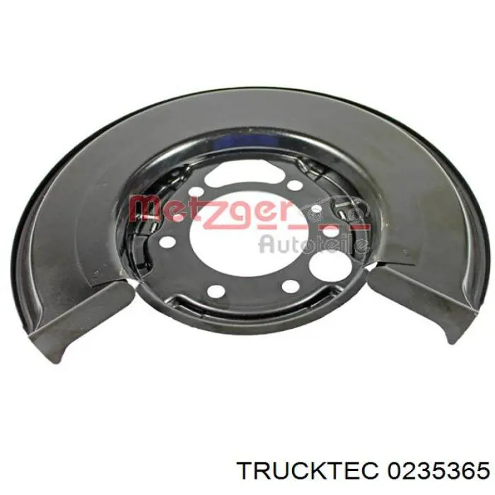 0235365 Trucktec Proteção direita do freio de disco traseiro