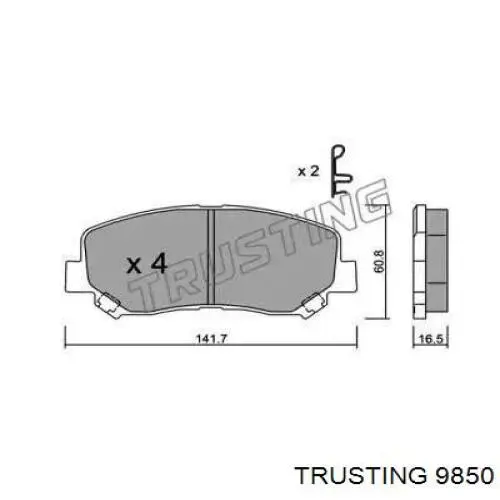 Compre 9850 Trusting Sapatas do freio dianteiras de disco