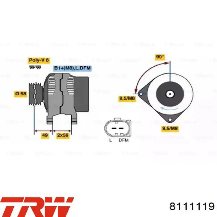 Compre 8111119 TRW Guia de válvula