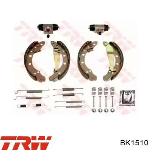 Compre BK1510 TRW Sapatas do freio traseiras de tambor, montadas com cilindros, kit