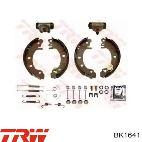 Compre BK1641 TRW Sapatas do freio traseiras de tambor, montadas com cilindros, kit