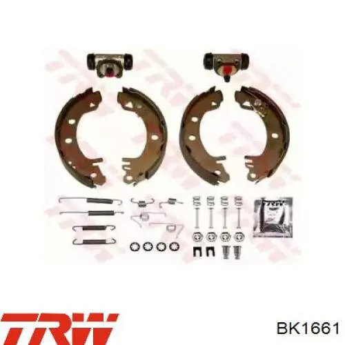 Sapatas do freio traseiras de tambor, montadas com cilindros, kit TRW BK1661 preço, a partir de 43,13 USD