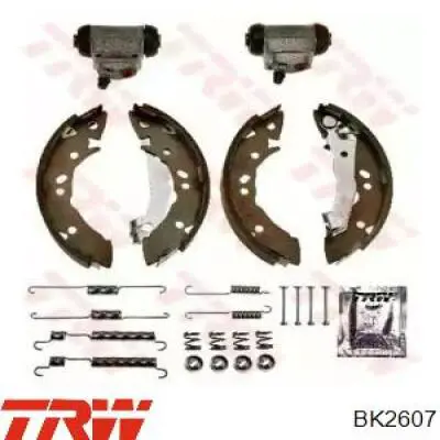 Sapatas do freio traseiras de tambor, montadas com cilindros, kit TRW BK2607 preço, a partir de 90,47 USD