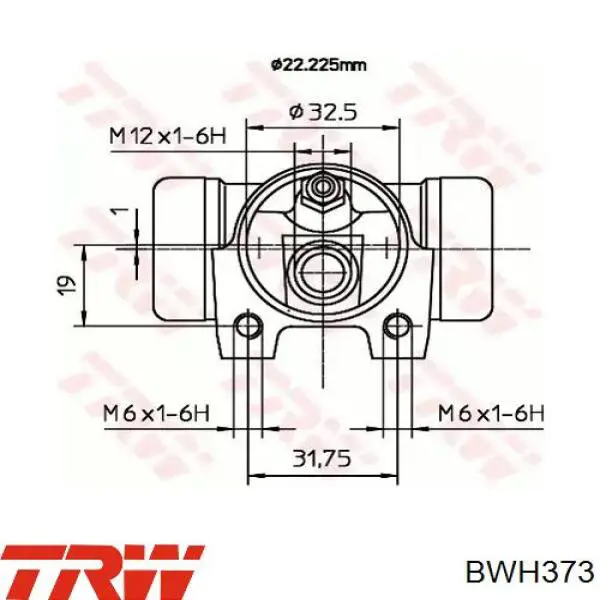 Cilindro traseiro do freio de rodas de trabalho TRW BWH373 preço, a partir de 14,54 USD
