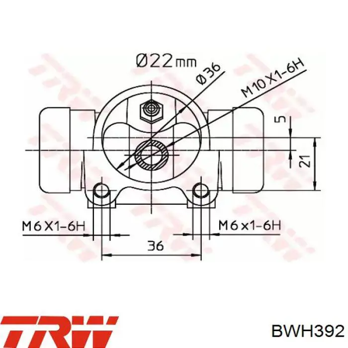 Compre BWH392 TRW Cilindro traseiro do freio de rodas de trabalho