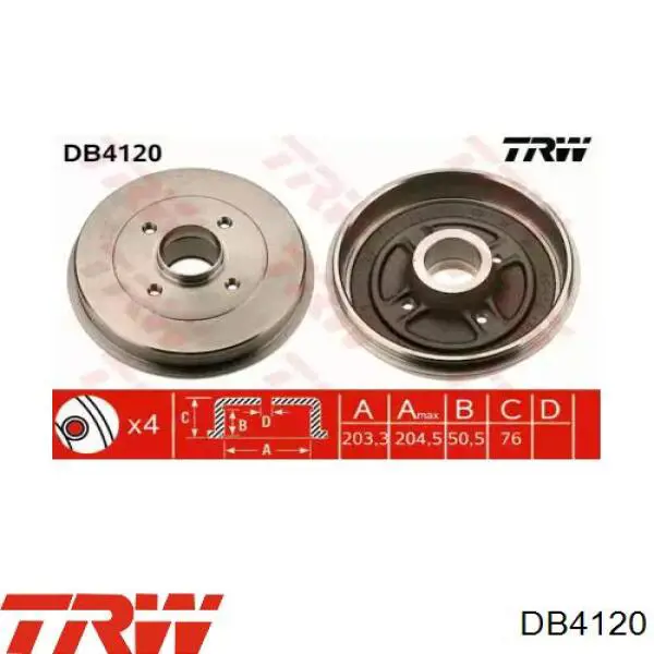 Compre 14581810 Brembo Tambor do freio traseiro