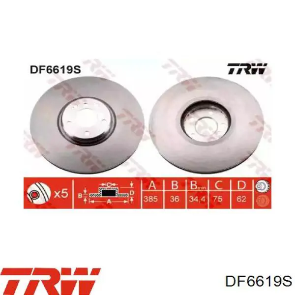 Compre 17943 ABS Disco do freio dianteiro