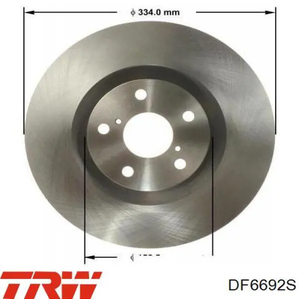 Compre DF6692S TRW Disco do freio dianteiro