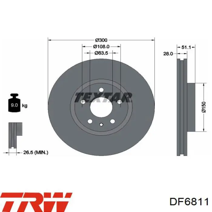 Compre BRRF117 Ford Disco do freio dianteiro