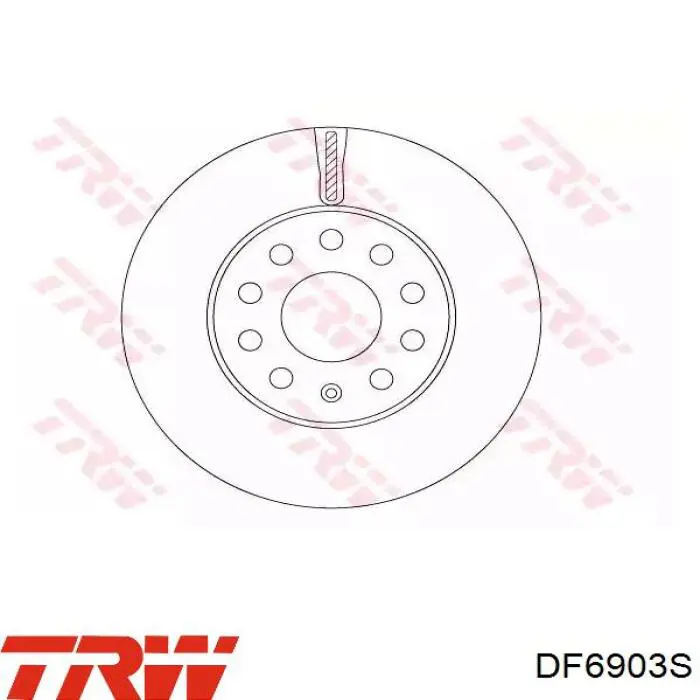 DF6903S TRW Disco do freio dianteiro