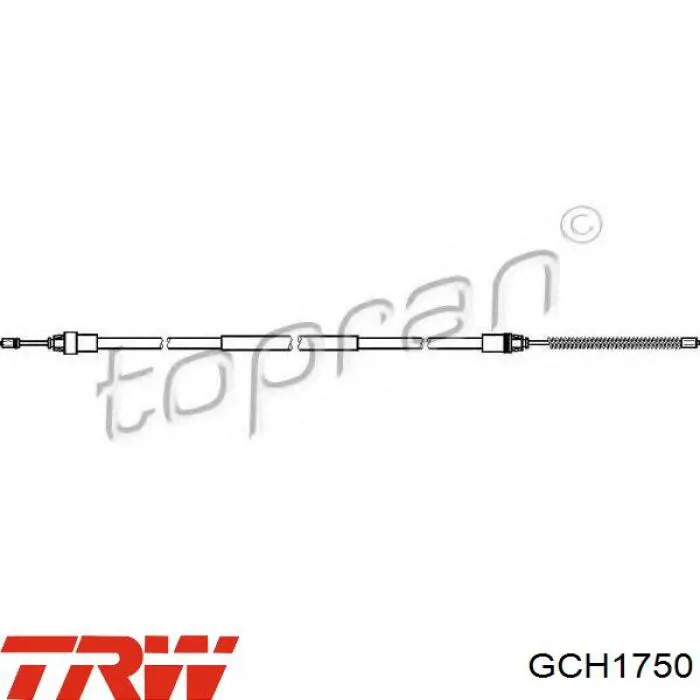 Compre GCH1750 TRW Cabo traseiro direito/esquerdo do freio de estacionamento