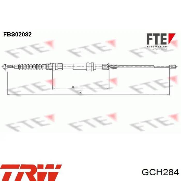 Cabo traseiro direito/esquerdo do freio de estacionamento TRW GCH284 preço, a partir de 14,12 USD