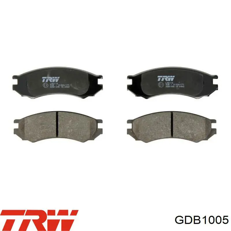 Sapatas do freio dianteiras de disco TRW GDB1005 preço, a partir de 23,47 USD