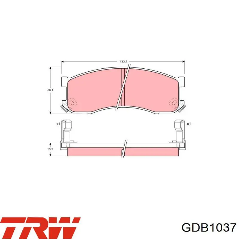 Compre GDB1037 TRW Sapatas do freio dianteiras de disco