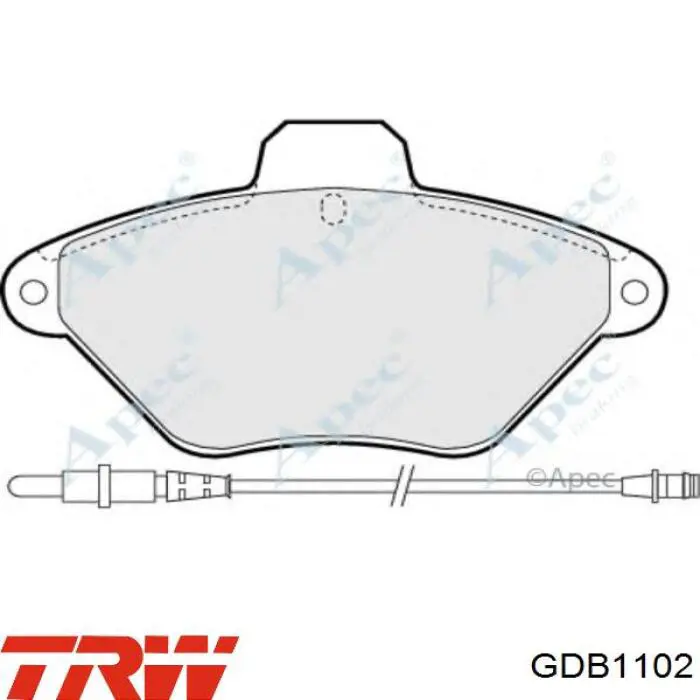 Compre GDB1102 TRW Sapatas do freio dianteiras de disco