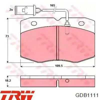 Compre GDB1111 TRW Sapatas do freio dianteiras de disco