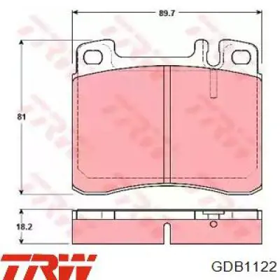 Sapatas do freio dianteiras de disco TRW GDB1122 preço, a partir de 31,69 USD