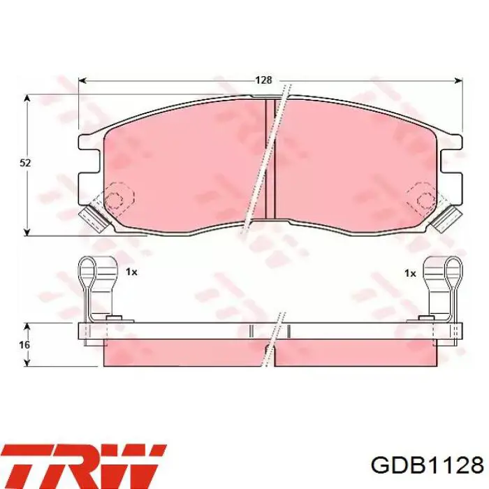 Sapatas do freio dianteiras de disco TRW GDB1128 preço, a partir de 27,87 USD