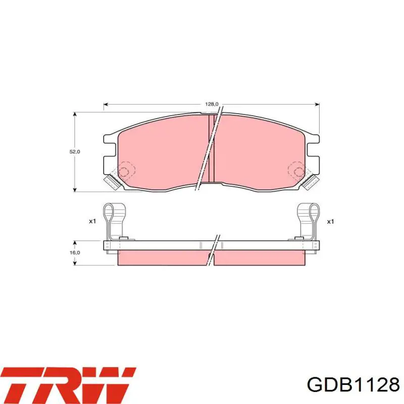 Compre GDB1128 TRW Sapatas do freio dianteiras de disco