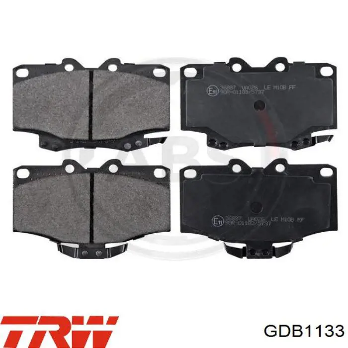 Sapatas do freio dianteiras de disco TRW GDB1133 preço, a partir de 38,43 USD