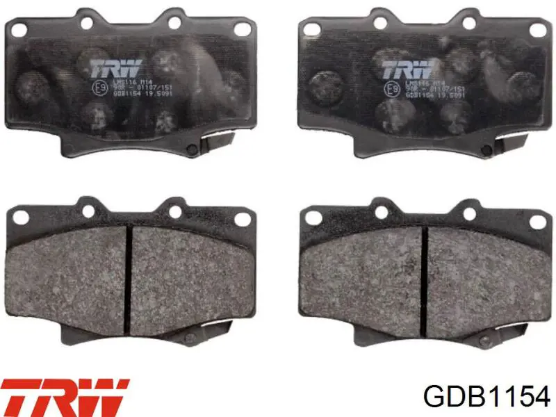 Sapatas do freio dianteiras de disco TRW GDB1154 preço, a partir de 34,90 USD
