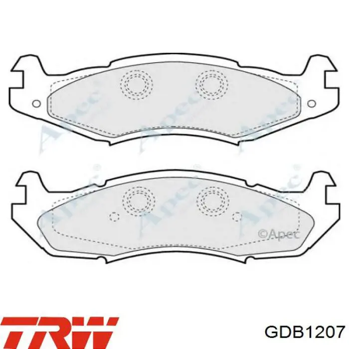 Compre GDB1207 TRW Sapatas do freio dianteiras de disco