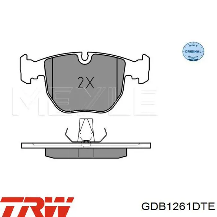 Compre GDB1261DTE TRW Sapatas do freio dianteiras de disco