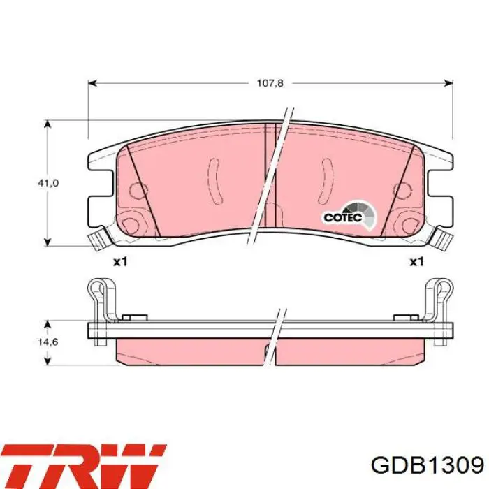 Sapatas do freio traseiras de disco TRW GDB1309 preço, a partir de 23,77 USD