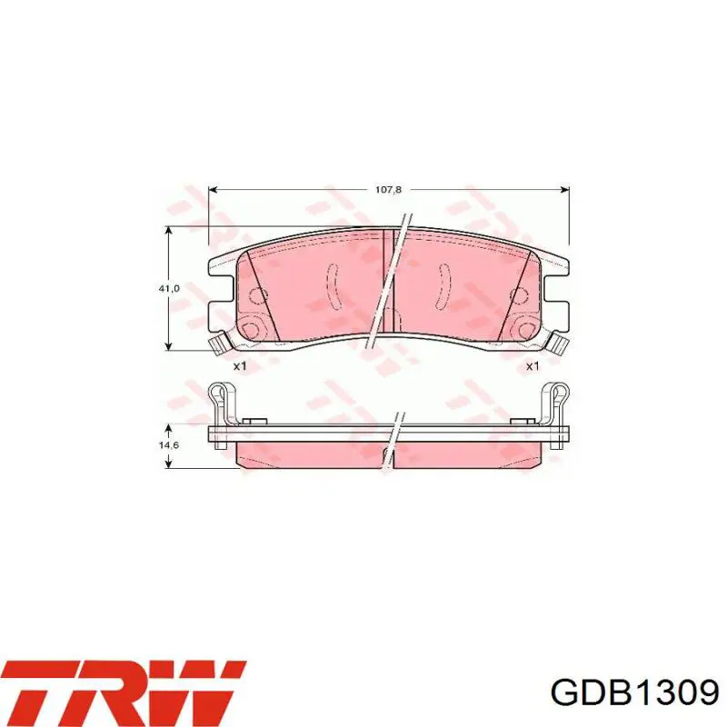 Compre GDB1309 TRW Sapatas do freio traseiras de disco