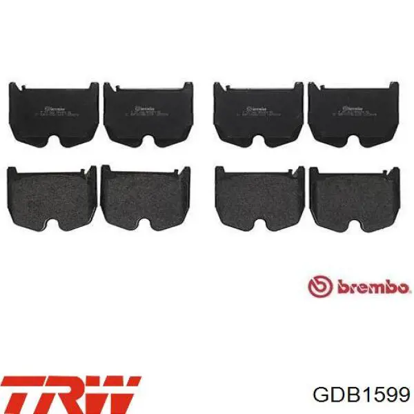 Sapatas do freio dianteiras de disco TRW GDB1599 preço, a partir de 90,58 USD