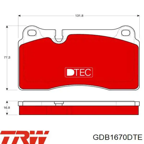 Sapatas do freio dianteiras de disco TRW GDB1670DTE preço, a partir de 71,17 USD