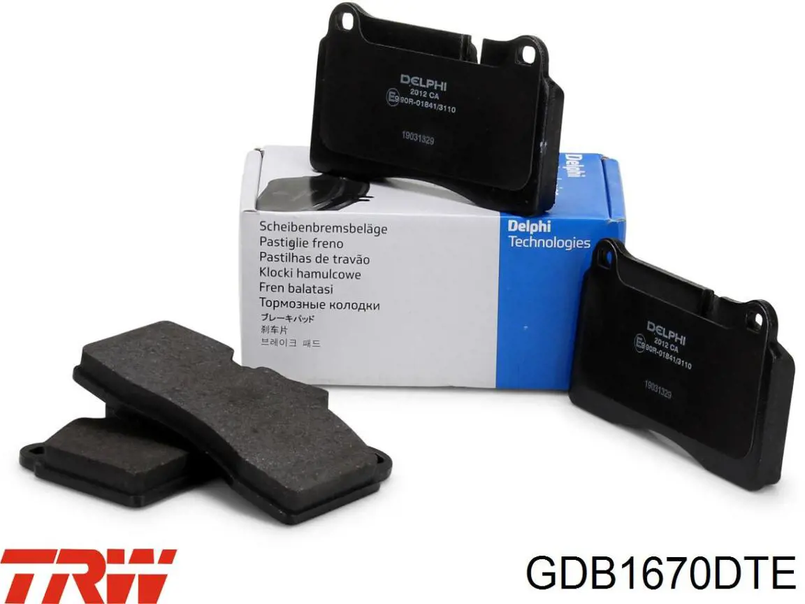 Compre GDB1670DTE TRW Sapatas do freio dianteiras de disco