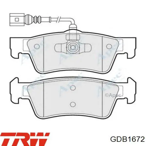 Compre GDB1672 TRW Sapatas do freio traseiras de disco
